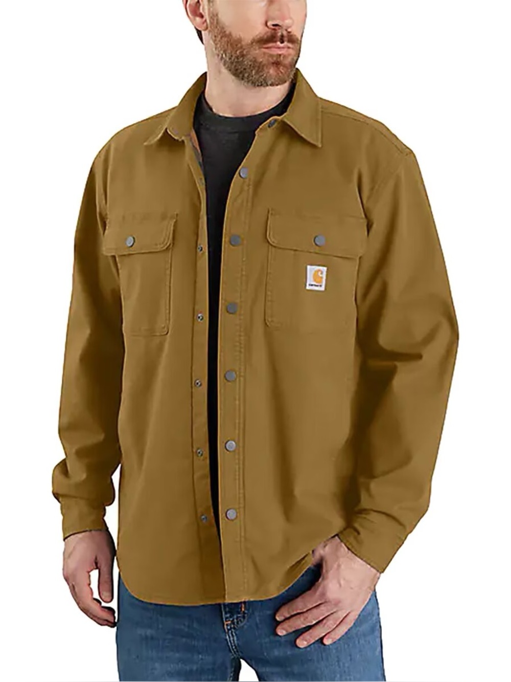 Carhartt Rugged Flex Relaxed Fit Canvas Fleece Shirt Jacket - Men's NWOT